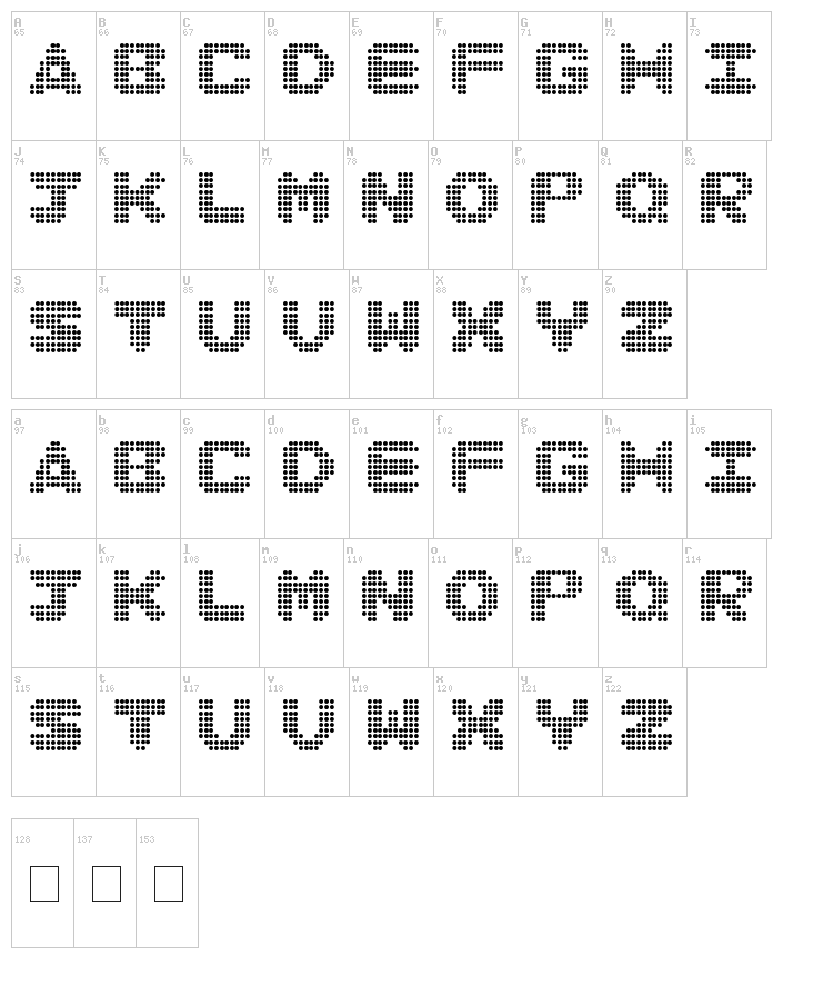Disco never dies font map